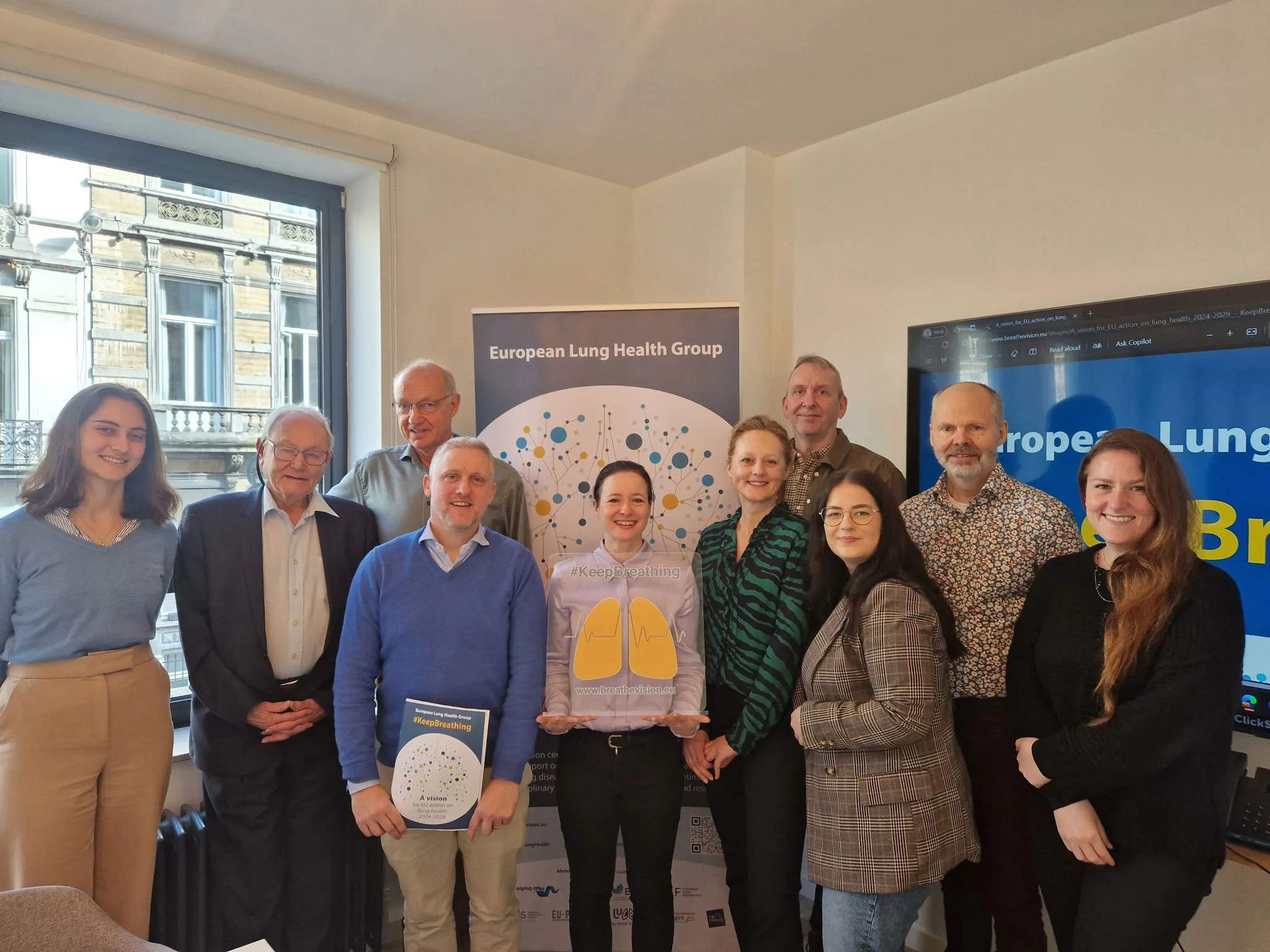 Paul Sommerfeld presented the TBEC at the European Lung Health Group meetings with MEPs and the EU