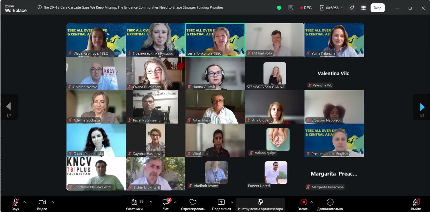 Webinar “The DR-TB Care Cascade Gaps We Keep Missing: The Evidence Communities Need to Shape Stronger Funding Priorities” was held
